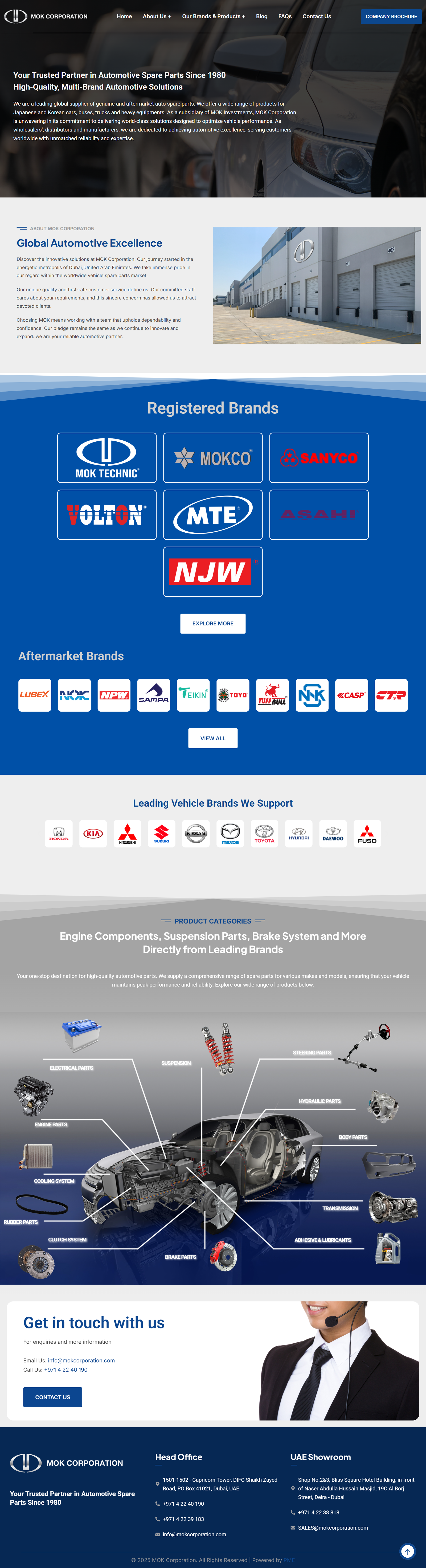 MOK Corporation - Auto spare parts company in Dubai