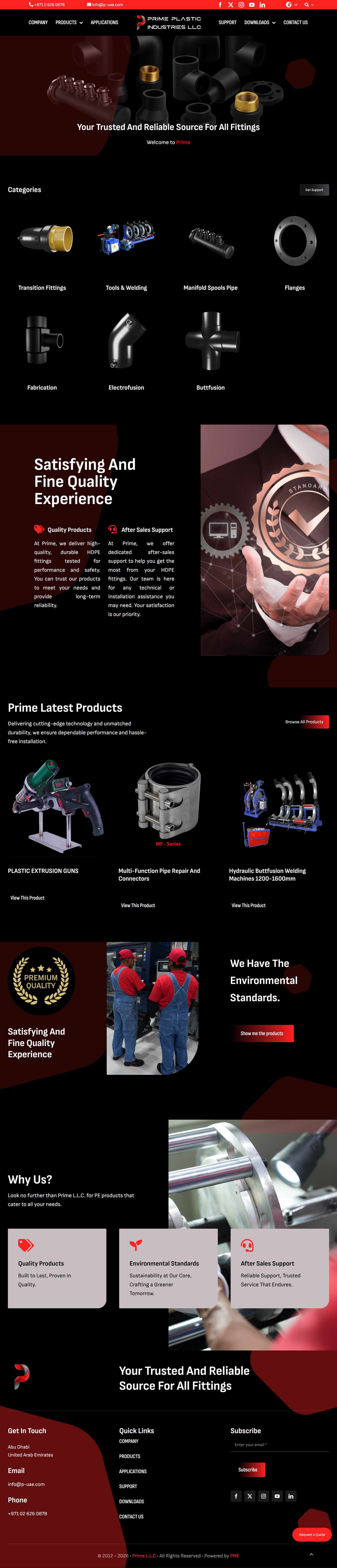 Prime Plastic - Plastic fittings industries in Abu Dhabi