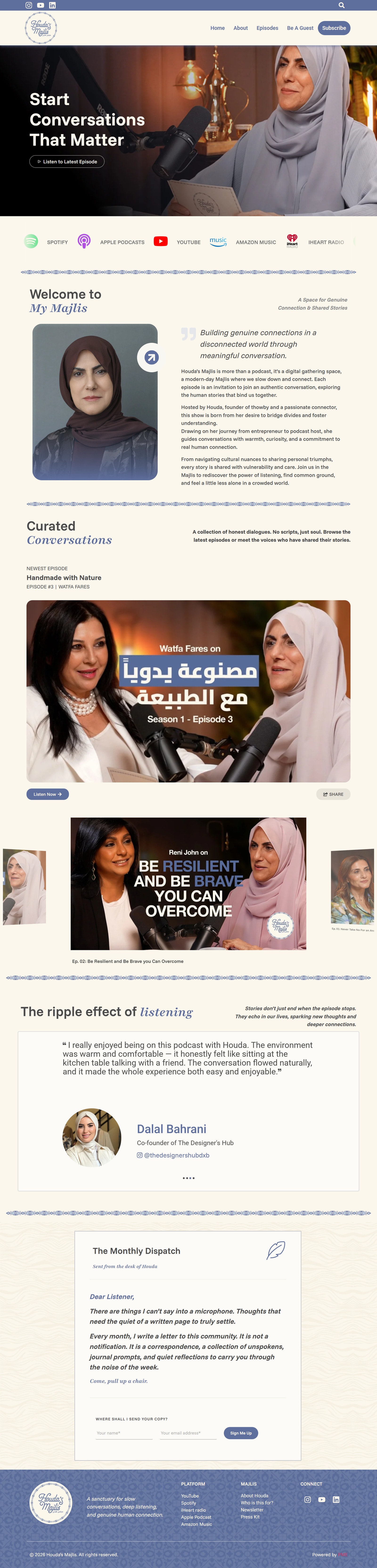 Houdas Majlis - Entrepreneur ladies podcast website